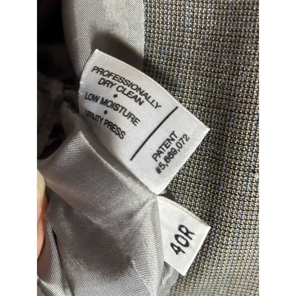 Hart Schaffner Marx Houndstooth‎ Men's 40R Earth Tone Suit Sport Coat Blazer USA